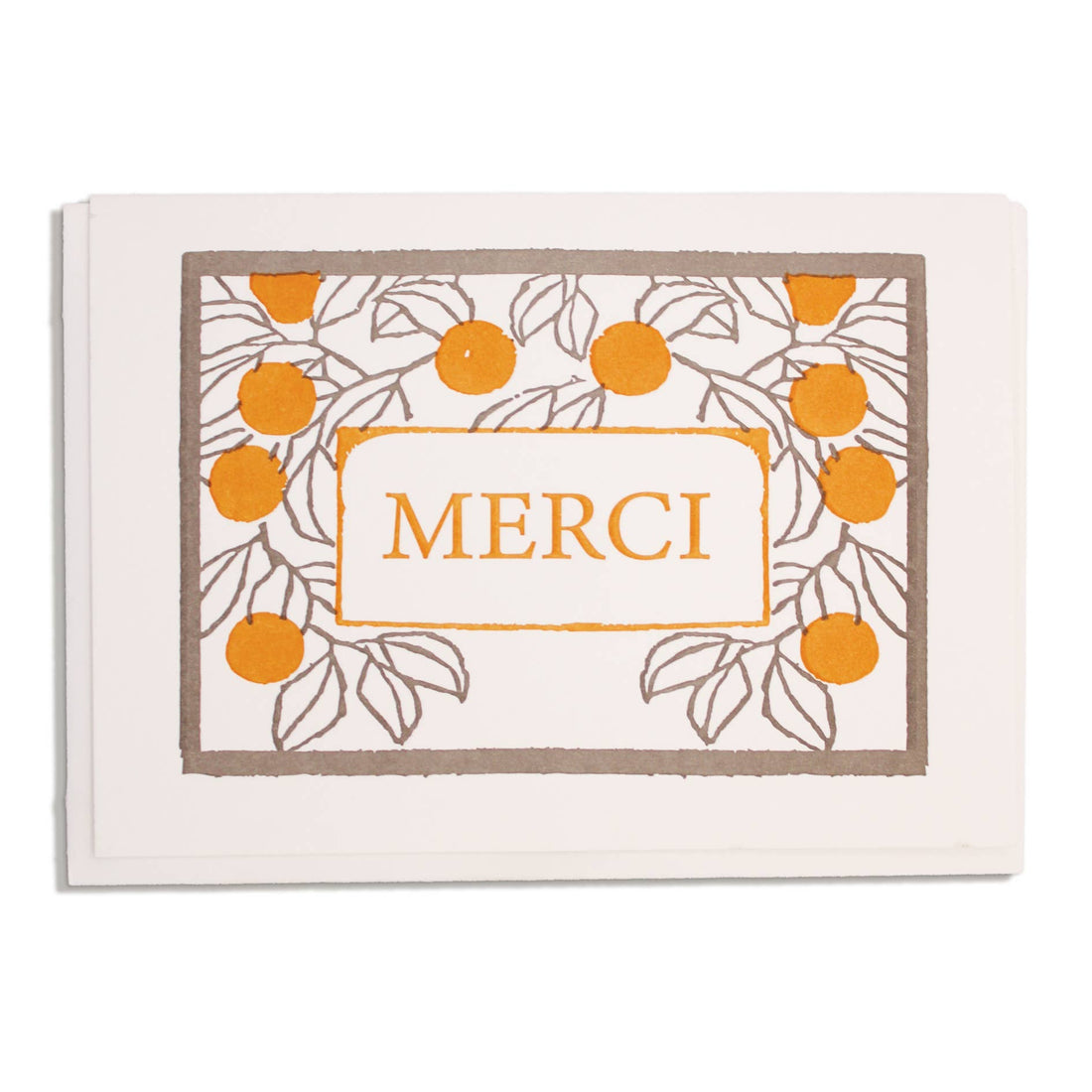 Merci Oranges Thank You Note Card