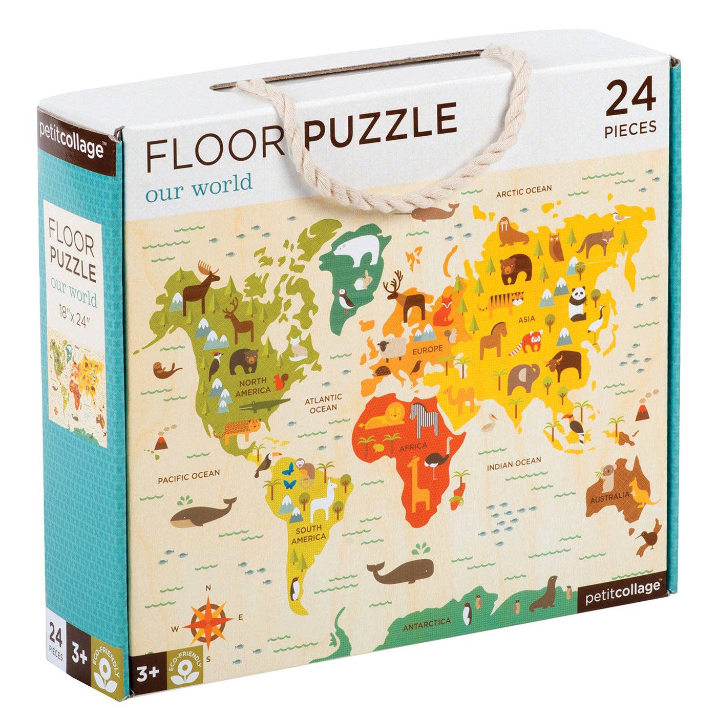 World Map  Our World 24-Piece Floor Puzzle